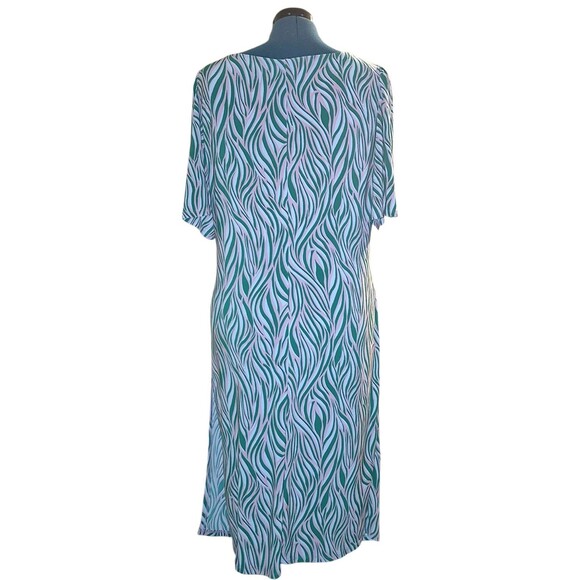 BLACK LABEL EVAN PICONE Women's Old Money Green & Black Zebra Print Dress- 16W - Picture 7 of 7